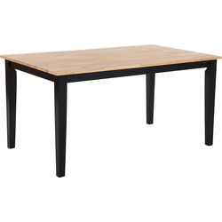 Beliani HOUSTON - Eettafel-Zwart-Rubberhout