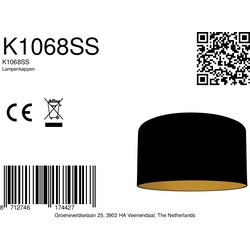 Steinhauer kappen Lampenkappen - zwart - metaal - 40 cm - E27 fitting - K1068SS