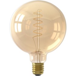 LED volglas Flex Filament Globelamp 220-240V 3.8W 250lm E27 G125, Goud 2100K Dimbaar