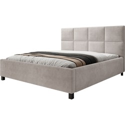 Meubella Tweepersoonsbed Soline - Beige ribstof - 180x200 cm