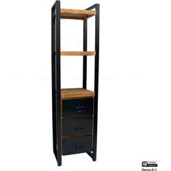 Benoa Bas 3 Drawer Bookshelf 55 cm