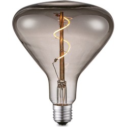 Edison Vintage LED filament lichtbron Flex - Rook - Spiraal - Retro LED lamp - 14/14/16cm - geschikt voor E27 fitting - Dimbaar - 3W 80lm 1800K - warm wit licht