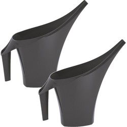 Prosperplast Gieter - 2x - antraciet - kunststof - 2 liter - Gieters