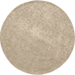 WOOOD Cato Rond Vloerkleed - Viscose - Zand - 1x150x150