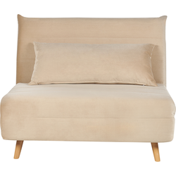 Beliani SETTEN - Slaapbank-Beige-Fluweel