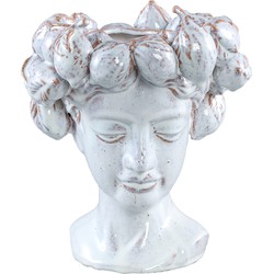 PTMD Alani White glazed ceramic statue of women head B