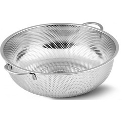 B-Home Keuken vergiet/zeef - rvs metaal - zilver - Dia 31,5 cm - Keukenzeefjes