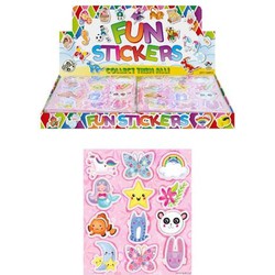 120 Stuks - Fun Stickers - Schattige Stickervellen - In Display - Sticker - Uitdeelcadeautjes - Traktatie kinderen - Meisjes