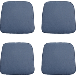 Madison -  Zitkussen Wicker Panama safier blue - Ca. 48x48 cm - Set van 4