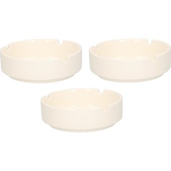 Set van 3x stuks voordelige asbakken van porselein 10 cm - Asbakken