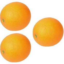 3x stuks kunst/Namaak fruit sinaasappels van 8 cm - Kunstbloemen