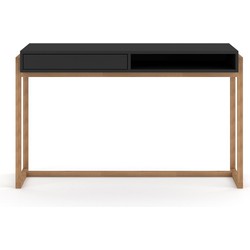 Bureau met 1 lade zonder handgreep en beukenhouten poten L126 cm - Oslo