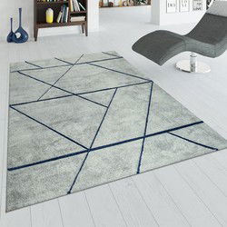 Laagpolig Vloerkleed - Diamesa - Modern - Blauw - 80x300 cm