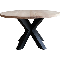 Eetkamertafel Rond Eiken met Sterpoot – 120 cm