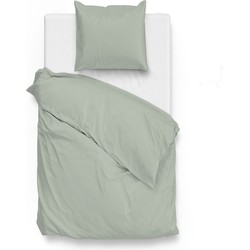 Zo!Home Dekbedovertrek Satinado Foam Green 140 x 200 220 cm + 1 sloop 60 x 70 cm