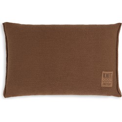 Knit Factory Uni Sierkussen - Tobacco - 60x40 cm - Inclusief kussenvulling