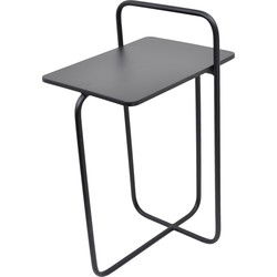 LOFT42 Easy Bijzettafel met Tijdschriften- of Krantenbak - Metaal - Mat Zwart - 62x28x37