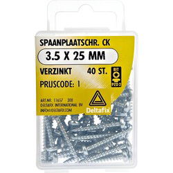 Spaanpl.schr. ck 3.5x25mm 40st