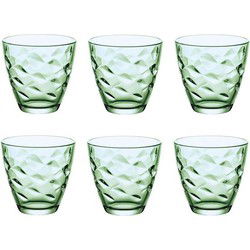 Bormioli Rocco Flora Verde glazen 260 ml - Groen - Set-6