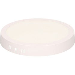 Benson Plafonniere - LED - rond - wit aluminium - plafondlamp - 20,5cm - Plafonniere