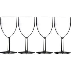 Rosti Mepal Wijnglazen - 4x - kunststof - 300 ml - 8 x 16 cm - Wijnglazen