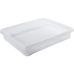 Vershoudbakje - laag - transparant - 1,5 liter - 24 x 20 x 5 cm - Vershoudbakjes
