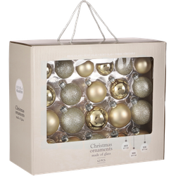 House of Seasons Kerstballen Set - 42 Stuks - Ø7 cm - Glas - Champagne