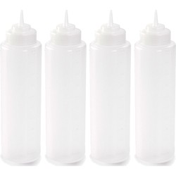 8x stuks Knijpfles/spuitfles 1 liter - Maatbekers