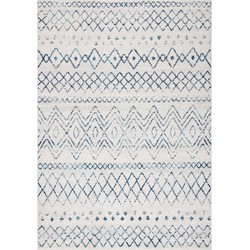 Safavieh Modern Chic Indoor Woven Area Rug, Madison Collection, MAD798, in Ivory & Navy, 91 X 152 cm
