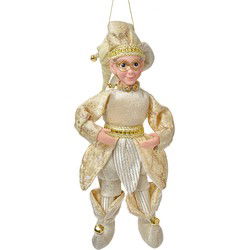 Clayre & Eef Decoratie Hanger Elf Beige Textiel