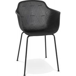 Stoel met geperforeerde armleuningen DRAK 595x545x81 cm Zwart