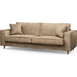 Riviera Maison Kendall Sofa 3,5 Seater, velvet I, golden beige