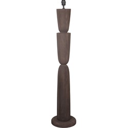 PTMD Lorinne Brown Mango Wood Layered Floor Lamp Base