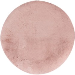 Heaven Fluffy Soft - Vloerkleed Hoogpolig - Effen Tapijt - Roze- 160 CM ROND