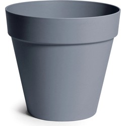 Mega Collections Plantenpot/bloempot - kunststof - grijs - D39 x H35 cm - Plantenpotten