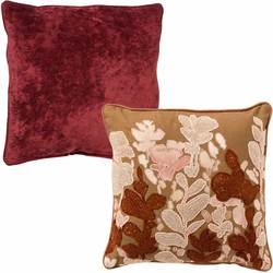 Hoii VOORDEELSET AUTUMN RED - Set van 2 sierkussens - Merlot - Rood - Hoii - Hoii