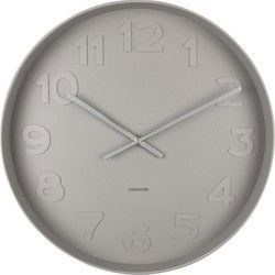 Wandklok Mr. Grey - Grijs - Ø51cm