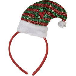 Clayre & Eef Kerst Haarband 12x6x22 cm Rood Kunststof