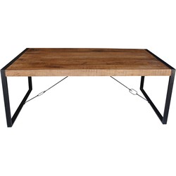 D - Livingfurn - Eetkamertafel Strong - U-Poten - Mango Hout - 160cm