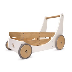 Kinderfeets Kinderfeets 2-in-1 houten opbergkar & loopwagen - Wit