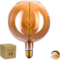 10 pack Highlight Kristalglas Filament Lamp Amber – Dimbaar