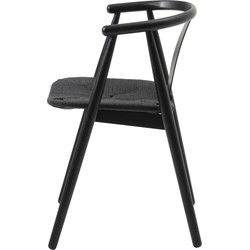 Eetkamerstoel Zwart Eikenhout - 52x59x76,6cm - Relate - Set van 2