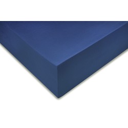 Zo!Home Hoeslaken Satinado fitted sheet Evening Blue 90 x 210 220 cm