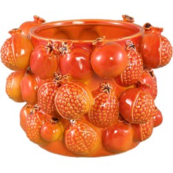 PTMD Bloempot Bauer - 24x24x17 cm - Keramiek - Oranje