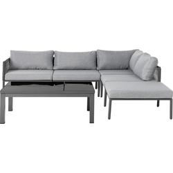 Beliani FORANO - Loungeset-Grijs-Aluminium