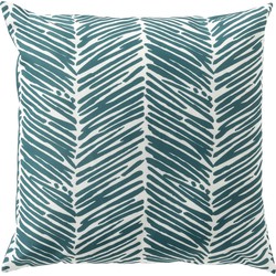 Dutch Decor DEAN - Buiten Kussenhoes 45x45 cm - waterafstotend en uv-bestendig -gestreept - Sagebrush Green - wit en groen - Dutch Decor