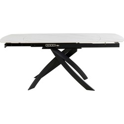 Uitschuifbare Eettafel Twist Onyx 120(30+30)x90cm