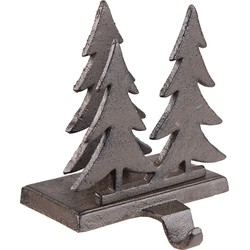 Clayre & Eef Haak Kerstsok Kerstbomen 13x12x16 cm Bruin Ijzer