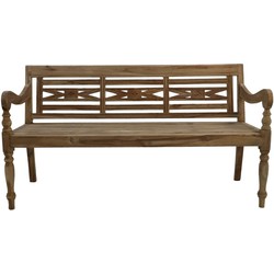 HSM Collection-Tuinbank 3 Zits-160x65x88/45-Naturel-Teak