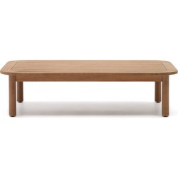 Kave Home - 100% outdoor salontafel Sacova in massief eucalyptushout 140 x 89 cm